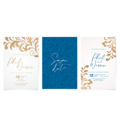 Three Set Wedding Invitation Card Templates