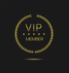 Vip Member Golden Laurel Wreath Label