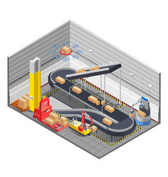 Automatic Warehouse Isometric Interior