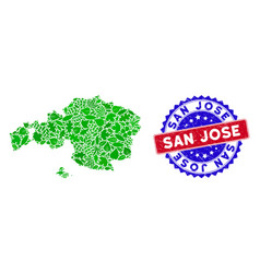 Bicolor San Jose Distress Rubber Stamp And Eco