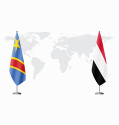 Democratic Republic Of Congo And Yemen Flags