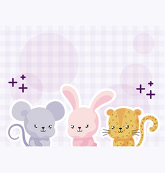 Cartoon Animales With Decor Cute Card