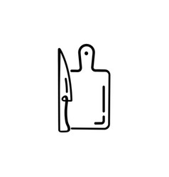 Cutting Board Line Style Icon Design