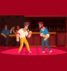 Fight In Bar Composition