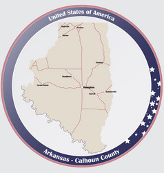 Map Calhoun County In Arkansas