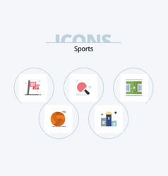 Sports Flat Icon Pack 5 Icon Design Ping Pong