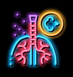 Asthma Attack Neon Glow Icon