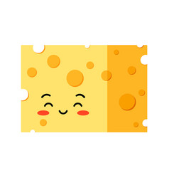 Cheese Cube Cute Cheerful Character With Hole