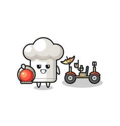 Cute Chef Hat As Astronaut With A Lunar Rover