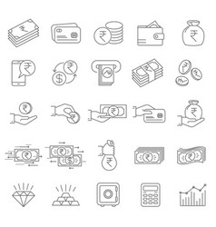 Indian Rupee Financial Icons