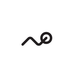 Letters N And O Connected Simple Logo Symbol