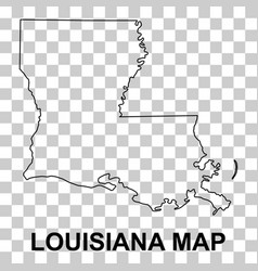 Louisiana Map Shape United States Of America Flat