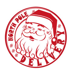 Round Imprint With Face Of Smiling Santa Claus