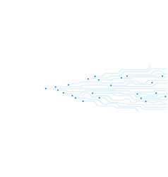 Tech Blue White Futuristic Circuit Board Abstract