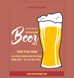 Beer Day Celebration Poster Flyer Design