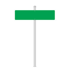 Blank Green Freeway Sign Isolated