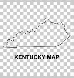 Kentucky Map Shape United States Of America Flat