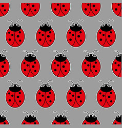 Ladybug seamless pattern art background Royalty Free Vector