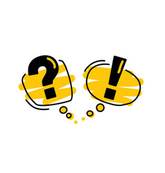 Question And Exclamation Mark Icon In Yellow