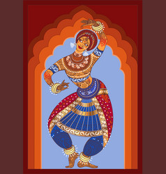 Indian dancer performing on national festival Vector Image