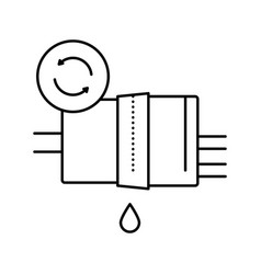 Fuel Filter Replacement Line Icon Isolated