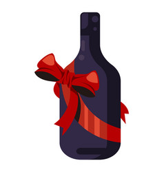 Wine Bottle With Ribbon