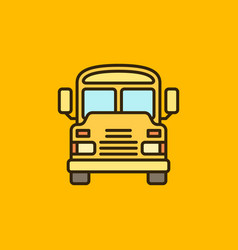 Yellow School Bus Colored Icon Schoolbus