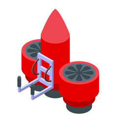 Big Jetpack Icon Isometric Future Rocket