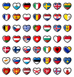 Cardiac Flag Collection Of European Countries