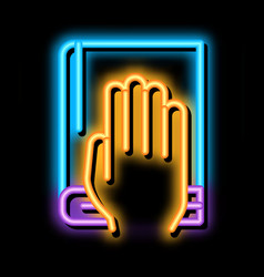 Constitution Book Law And Judgement Neon Glow Icon