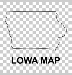 Iowa Map Shape United States Of America Flat