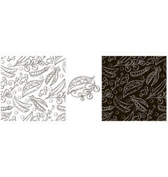 Monochrome Seamless Pattern Set In Hand Draw