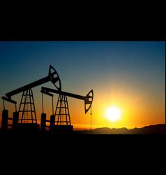 Silhouette Of Oil Pump