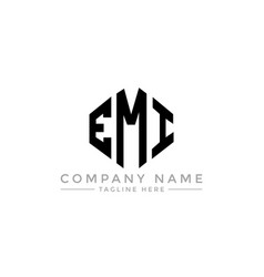 Emi Letter Logo Design With Polygon Shape