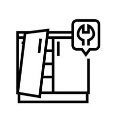 Kitchen Unit Repairs Line Icon