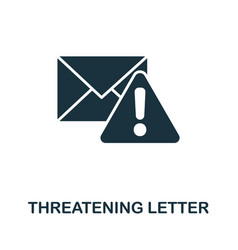 Threatening Letter Icon Monochrome Simple Line