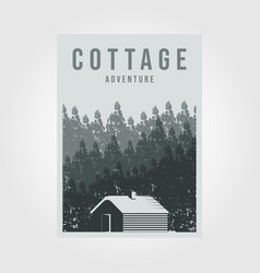 Cabin Camp On The Forest Poster Design