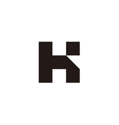 Letter Hk Kh H K Square Dot Geometric Symbol