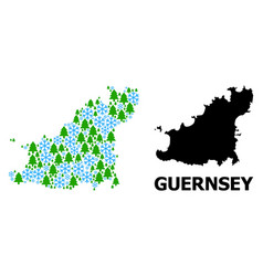 New Year Composition Map Guernsey Island