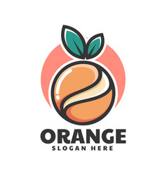 Logo Orange Simple Mascot Style