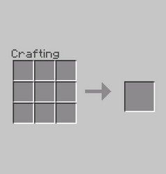 Pixel Menu Crafting Eight Bit Slab Isolated