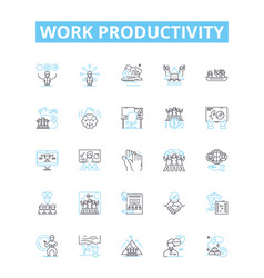 Work Productivity Line Icons Set