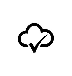 Cloud Check Mark Flat Icon