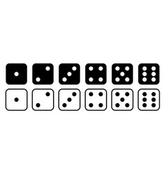 Dice Cubes Icon Set