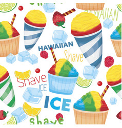 Seamless Pattern With Shave Ice