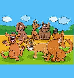 Cartoon Dogs And Puppies Funny Characters Group