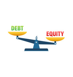 Debt And Equity Balance On The Scale Balance