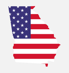 Georgia Map Shape United States Of America Flat