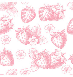 Juicy Strawberries Seamless Pattern