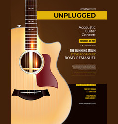 Unplugged Acoustic Guitar Concert Poster